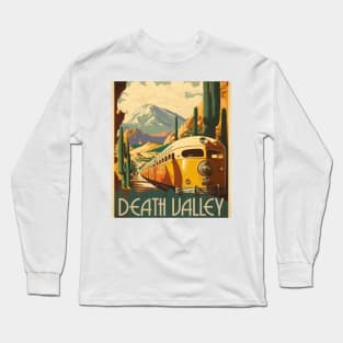 Death Valley National Park Vintage Travel Art Poster Long Sleeve T-Shirt